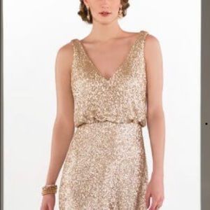 SOLD - Rose gold bridesmaid dress